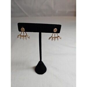 Gold Tone With Clear stones earrings